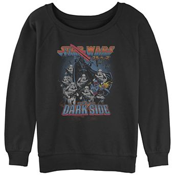 Juniors' Star Wars Darth Vader & Stormtroopers Come To The Dark Side Slouchy Graphic Sweatshirt