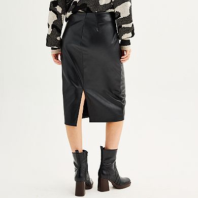 Women's Nine West Faux Leather Pencil Skirt