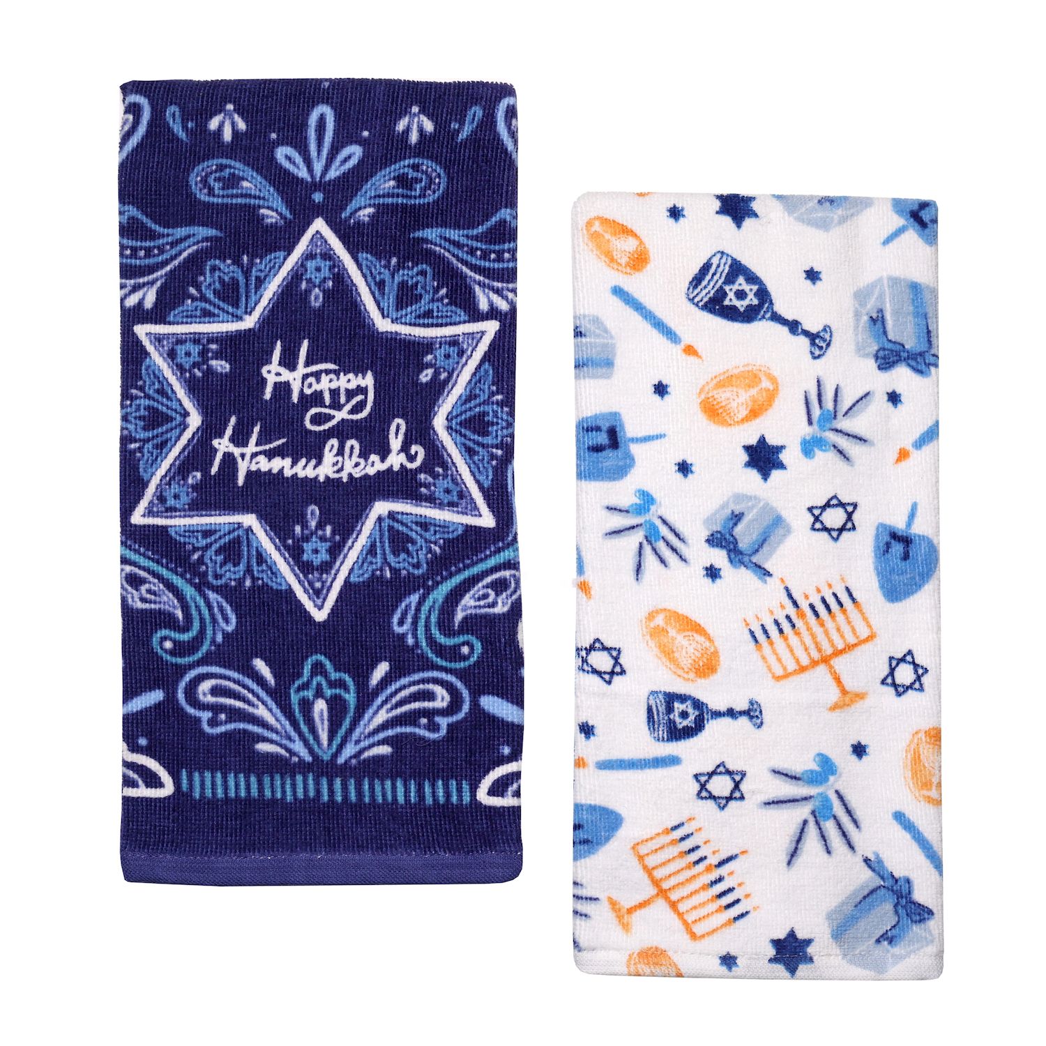 St. Nicholas Square 2-Pack Star of David Kitchen Towels