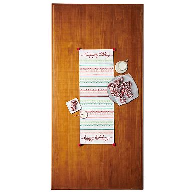 St. Nicholas Square® Happy Holidays Pom Pom Table Runner