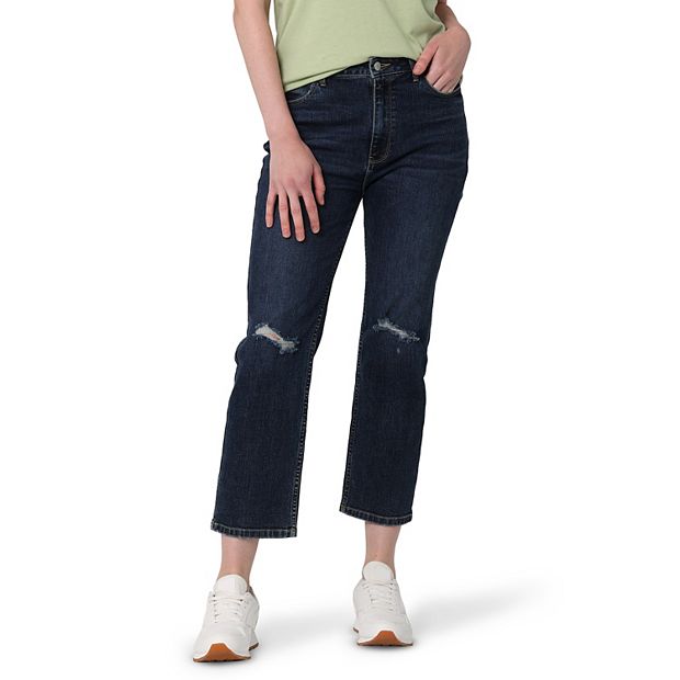 Wrangler Women's Rodeo High Rise Straight Crop Jeans