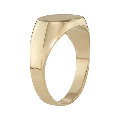 10k Gold Oval Signet Ring