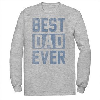 Big & Tall Father's Day Best Dad Ever Block Letters Graphic Tee