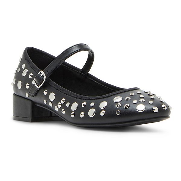 madden girl Tutu Women's Mary Jane Shoes - Black Stud (5.5)