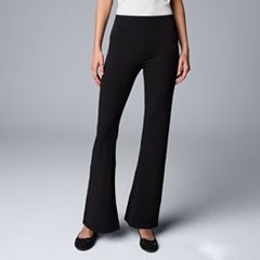Simply Vera Vera Wang Solid Black Velour Pants Size 3 - 77% off