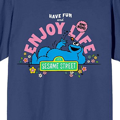 Juniors' Sesame Street Enjoy Life Short Sleeve Graphic Tee