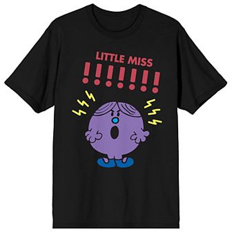 Juniors' Mr. Man And Little Miss Exclamation Short Sleeve Graphic Tee