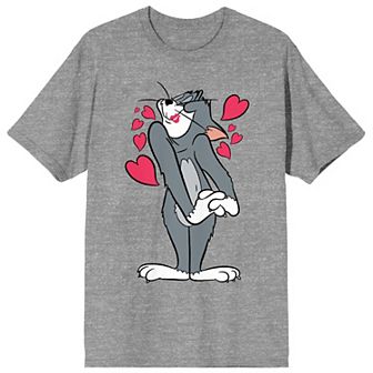 Juniors' Tom & Jerry Valentine's Day Hearts Graphic Tee