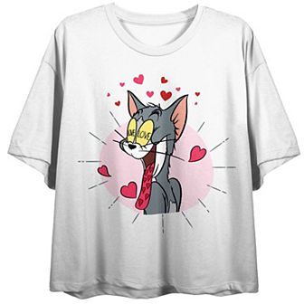 Juniors' Tom & Jerry Valentine's Day Lovestruck Graphic Tee