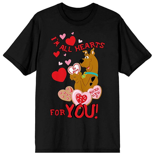 Juniors' Scooby Doo Valentine's Day I'm All Hearts For You Graphic Tee