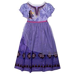 Disney's Wish Asha Purple Dress + Belt Girls Halloween Costume 3T/4T/6/7/8