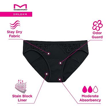 Women's Maidenform® Moderate Absorbency Period Bikini Panty DMLBKM