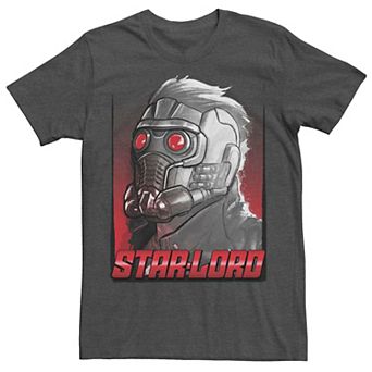 Big & Tall Marvel Guardians Of The Galaxy Star-Lord Mask Graphic Tee