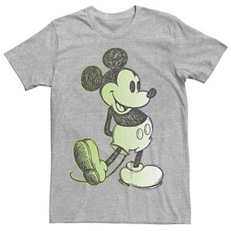Big & Tall Disney Mickey Mouse Retro Sketch Graphic Tee