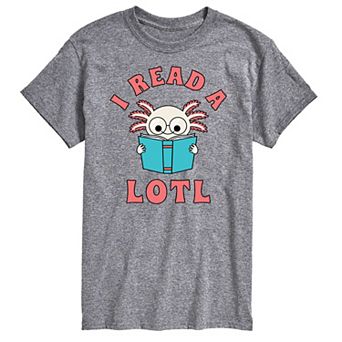 Big & Tall "I Read A Lotl" Axlotl Cartoon Graphic Tee