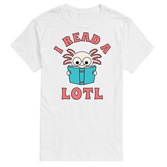 Big & Tall "I Read A Lotl" Axlotl Cartoon Graphic Tee