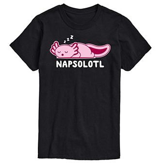 Big & Tall "Napsalotl" Axlotl Cartoon Graphic Tee