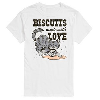 Big & Tall Cat Making Biscuits With Love Graphic Tee