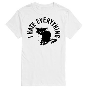 Big & Tall "I Hate Everything" Wet Cat Graphic Tee