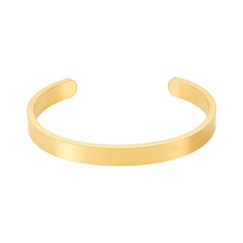 Men's Adornia 14k Gold Plated Stainless Steel 7mm Cuff Bracelet