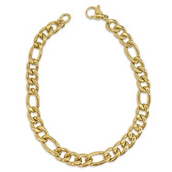 Men's Adornia Stainless Steel 7mm Figaro Chain Bracelet