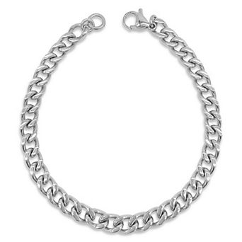 Men's Adornia Stainless Steel 7mm Curb Chain Bracelet