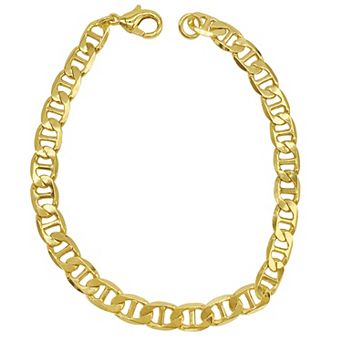 Men's Adornia 14k Gold Plated Stainless Steel 7mm Mariner Chain Bracelet