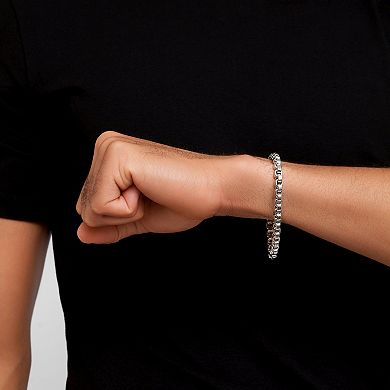 Adornia Men's Stainless Steel Box Chain Bracelet