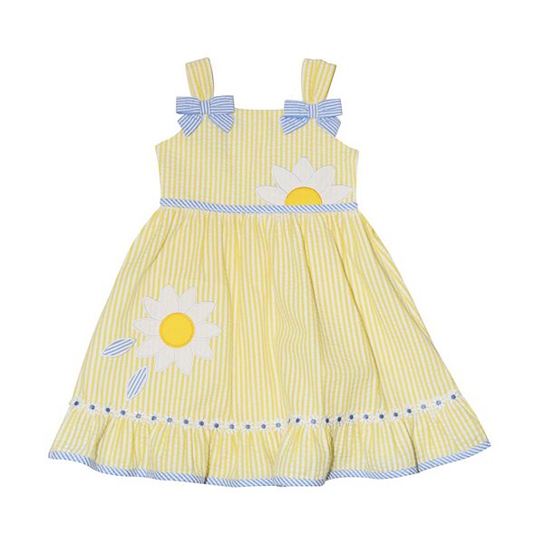 Girls 5-6x Blueberi Boulevard Seersucker Flower Dress