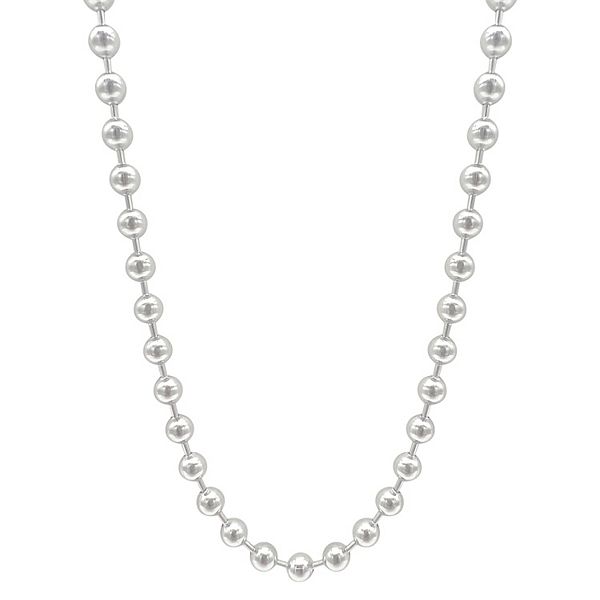 Adornia Stainless Steel Bead Necklace