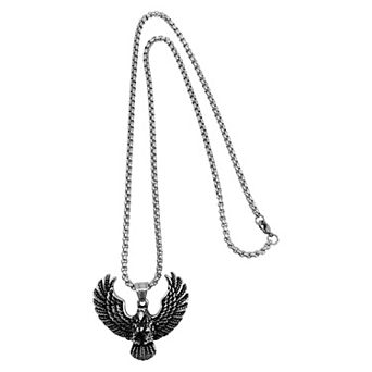 Adornia Men's Chain Necklace with Eagle Pendant