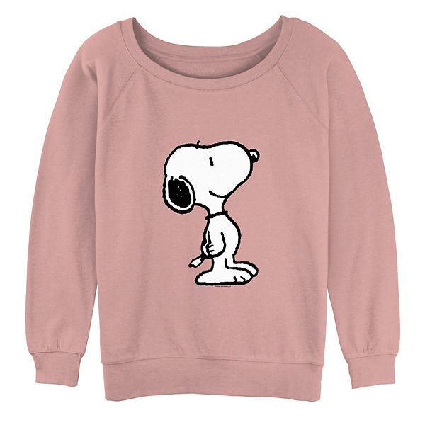 Juniors' Peanuts Classic Content Snoopy Figure Slouchy Graphic Sweatshirt