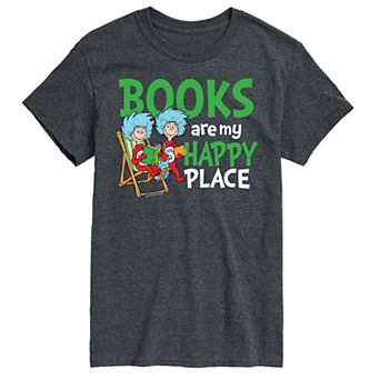 Big & Tall Dr. Seuss Books Are My Happy Place Graphic Tee
