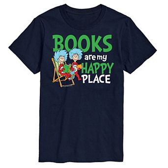 Big & Tall Dr. Seuss Books Are My Happy Place Graphic Tee