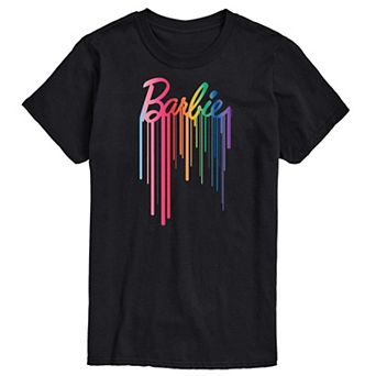 Men's Barbie Logo Rainbow Drop Graphic Tee