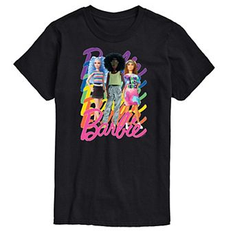 Men's Barbie Pride Rainbow Logo Graphic Tee