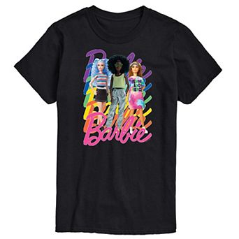 Men's Barbie Pride Rainbow Logo Graphic Tee