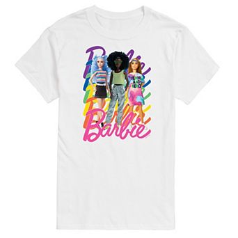 Men's Barbie Pride Rainbow Logo Graphic Tee