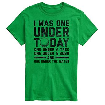 Big & Tall "I Was One Under Today" Golf Graphic Tee