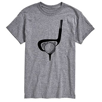 Big & Tall Golf Club Hitting Ball Graphic Tee