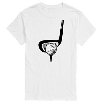 Big & Tall Golf Club Hitting Ball Graphic Tee