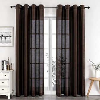 Goodgram 2 pc Sheer Voile Faux Silk Spring and Summer 84 in L Grommet Top Curtain Panels