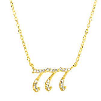 Paige Harper 14k Gold Plated Cubic Zirconia Angel Number 777 "Fortune" Necklace