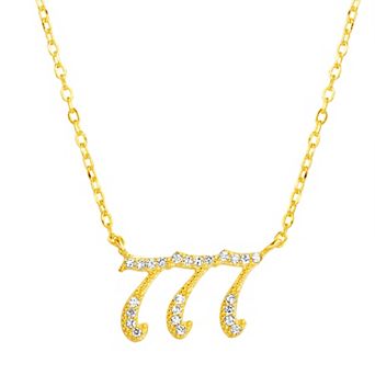 Paige Harper 14k Gold Plated Cubic Zirconia Angel Number 777 "Fortune" Necklace
