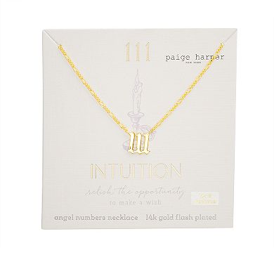 Paige Harper 14k Gold Plated Angel Number 111 "Intuition" Necklace