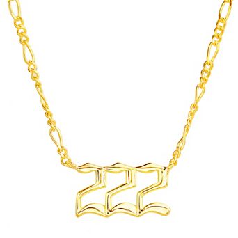 Paige Harper 14k Gold Plated Angel Number 222 "Alignment" Necklace