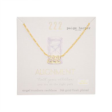 Paige Harper 14k Gold Plated Angel Number 222 "Alignment" Necklace