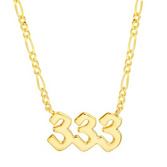 Paige Harper 14k Gold Plated Angel Number 333 "Support" Necklace