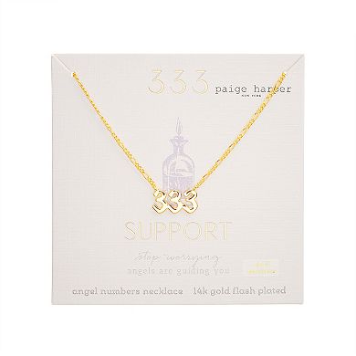 Paige Harper 14k Gold Plated Angel Number 333 "Support" Necklace