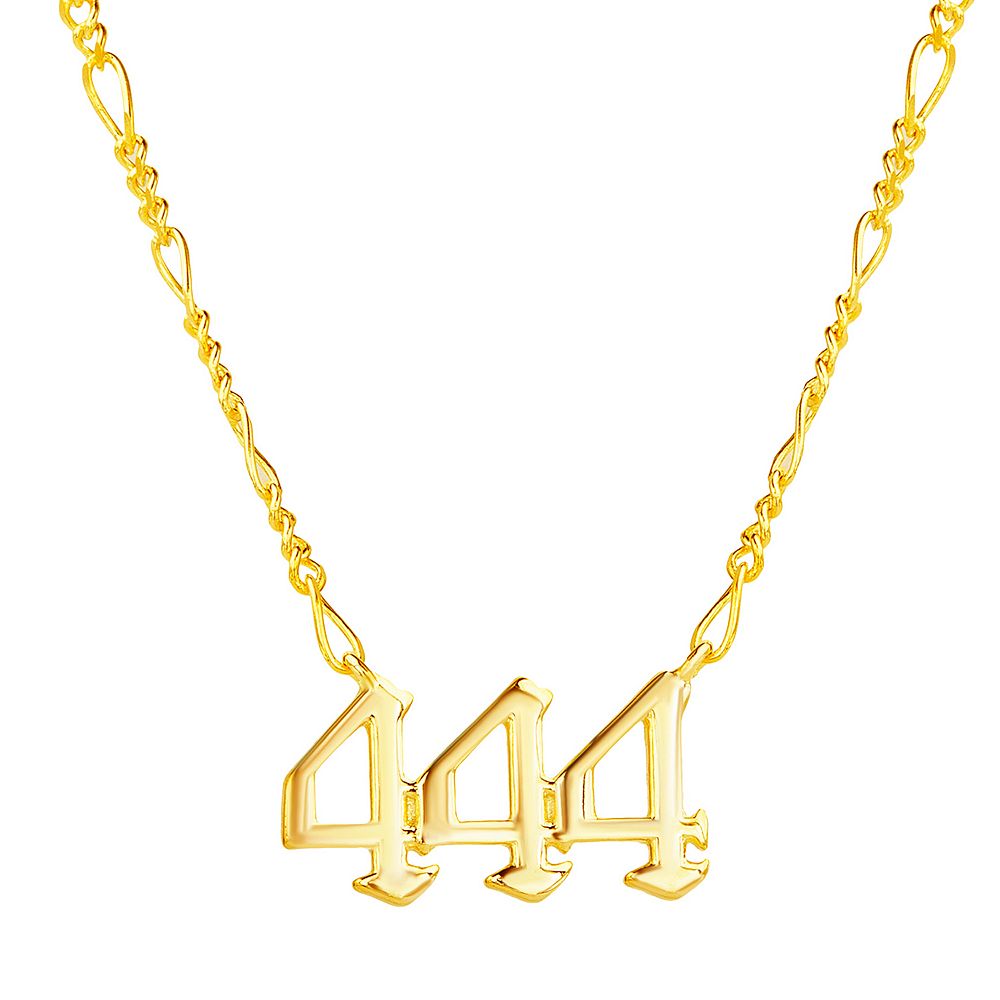 Paige Harper 14k Gold Plated Angel Number 444 "Protection" Necklace